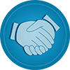 A blue circle with handshake

Description automatically generated